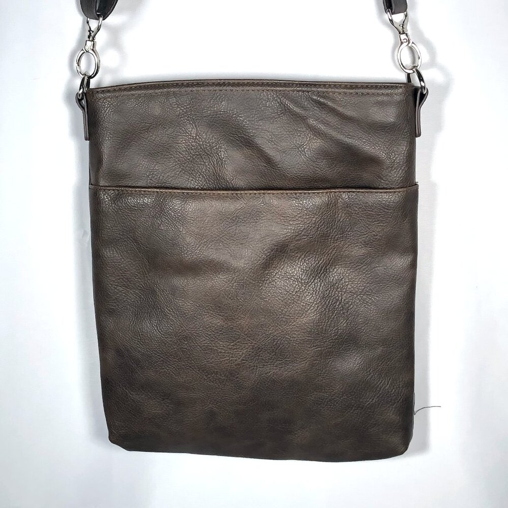 Thirty One Organizing Shoulder Bag, Chestnut Distressed Pebble (NWOT)